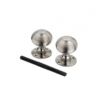 Polished Nickel Heavy Beehive Door Knobs